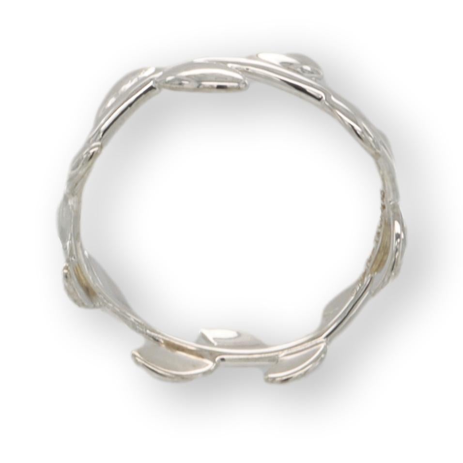 Tiffany & Co. Paloma Picasso Olivblatt-Ring aus Sterlingsilber, schmal im Zustand „Hervorragend“ in New York, NY