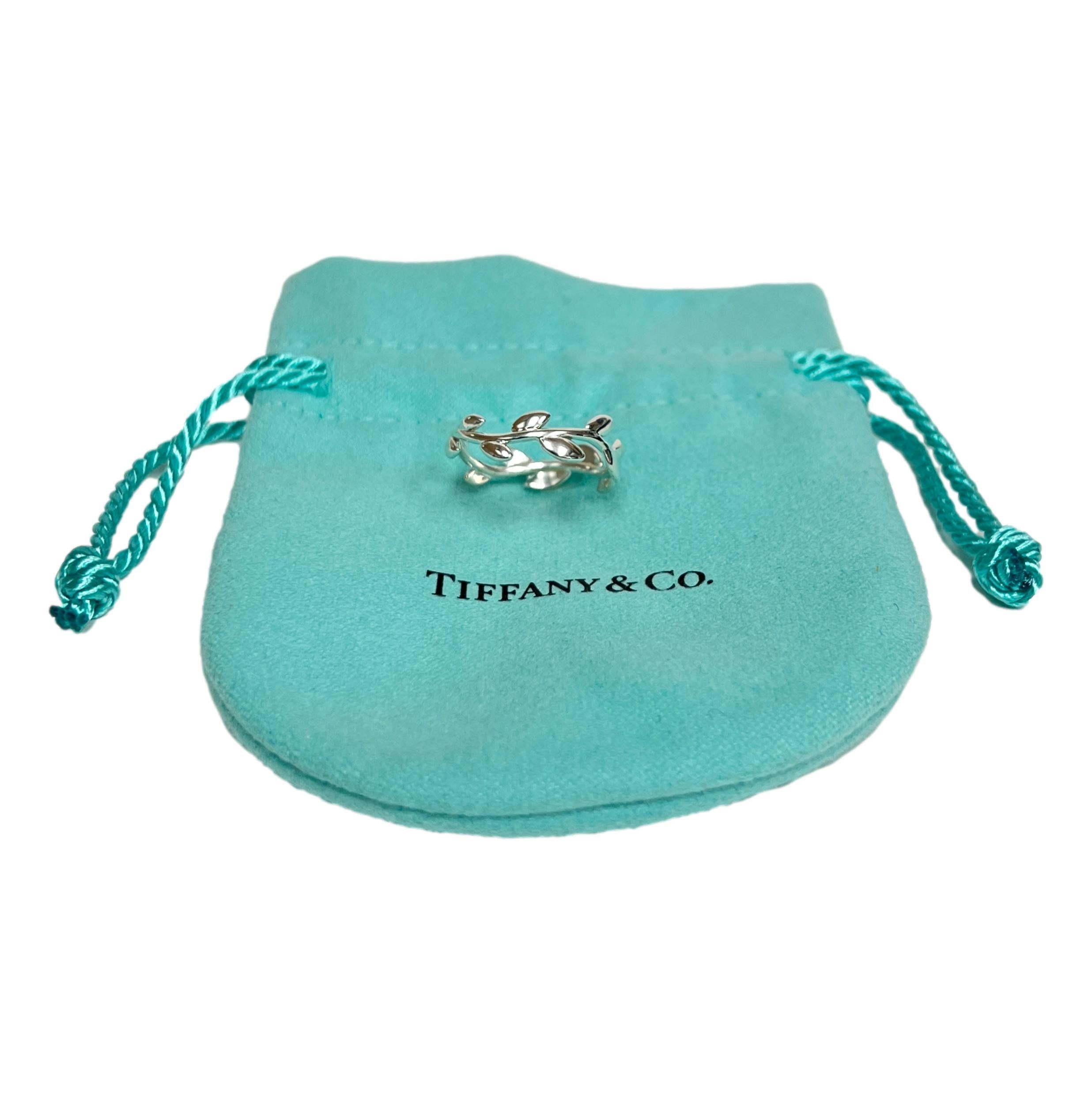 Tiffany & Co. Paloma Picasso Olivblatt-Ring aus Sterlingsilber, schmal Damen