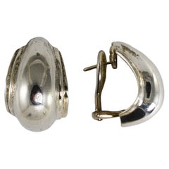Tiffany & Co. Sterling Silver Paloma Picasso Shell Dome Earrings
