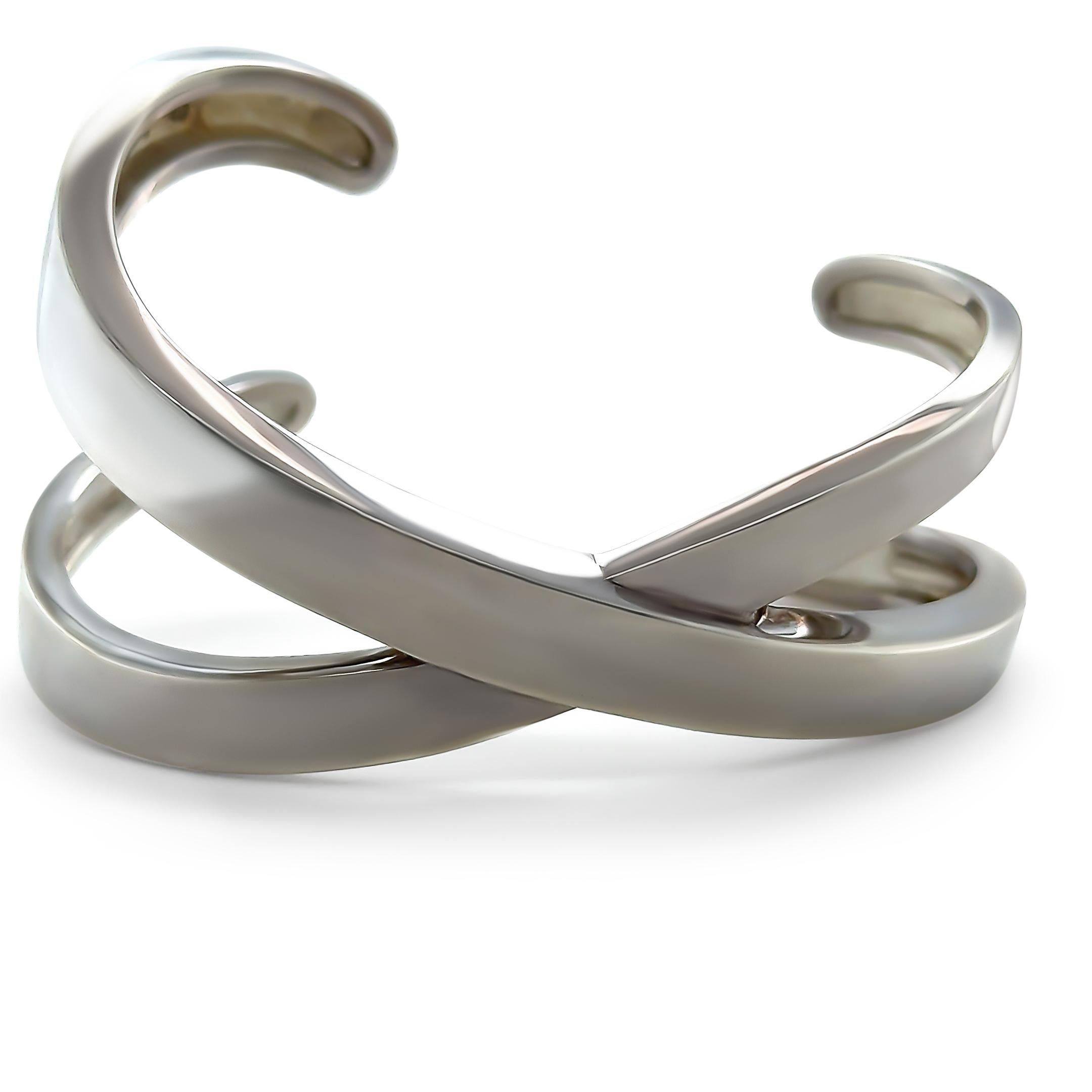 Tiffany & Co Sterling Silver Paloma's Picasso Graffiti X Cuff In Excellent Condition In SYDNEY, NSW