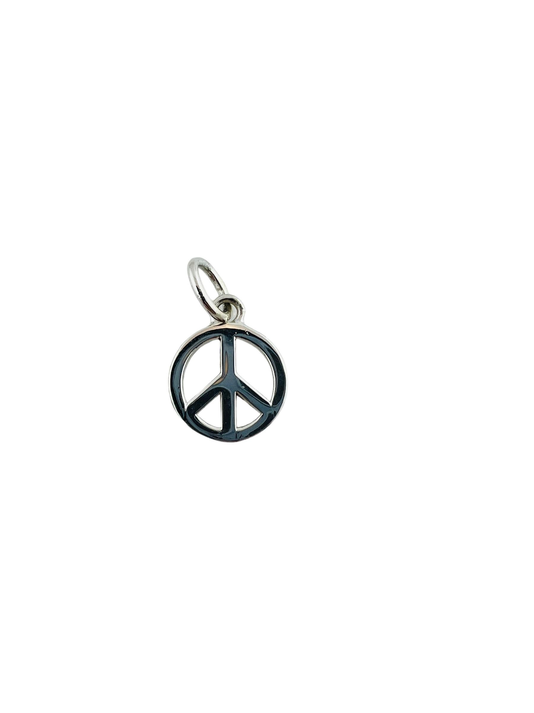 Tiffany & Co. Sterling Silver Peace Sign Pendant #15448 2