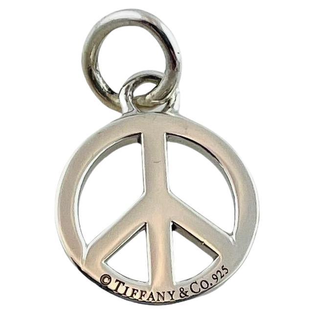 Tiffany & Co. Sterling Silver Peace Sign Pendant #15448