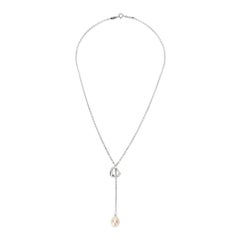 Tiffany & Co. Sterling Silver Pearl Elsa Peretti Open Heart Pendant