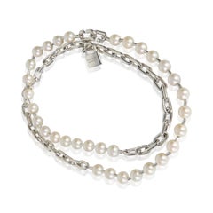 Tiffany & Co. Sterling Silver Pearl HardWear Wrap Necklace