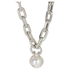Tiffany & Co. Sterling Silver Pearl HardWear Wrap Necklace