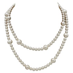 Used Tiffany & Co. Sterling Silver Pearl Necklace 