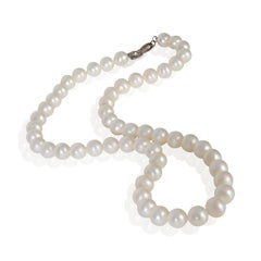 Tiffany & Co. Sterling Silver Pearl Ziegfeld 8-9mm Necklace