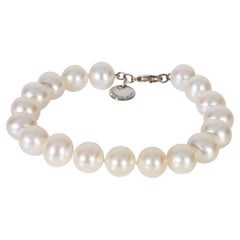 Tiffany & Co. Sterling Silver Pearl Ziegfeld 9-10mm Bracelet