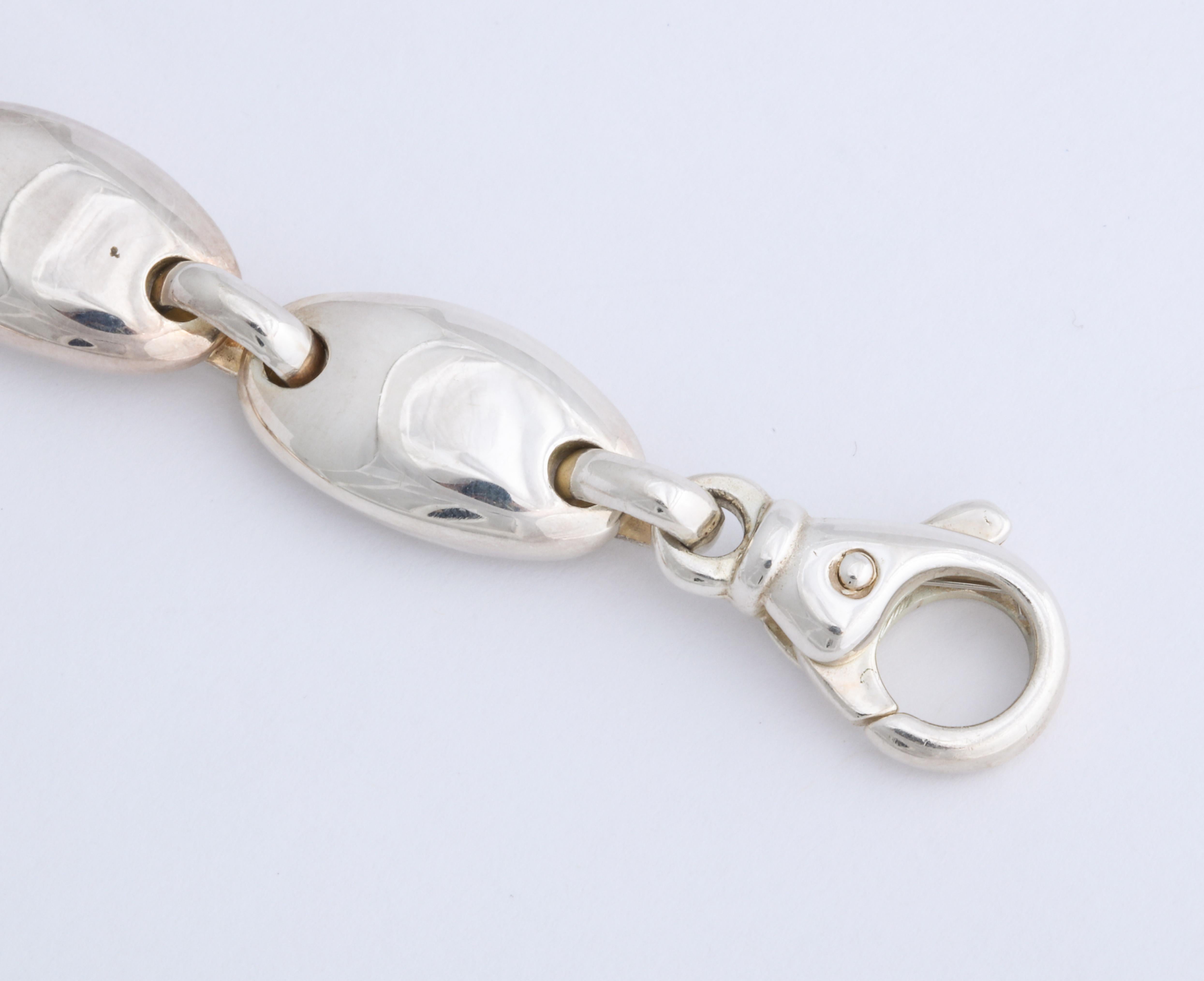 Women's or Men's Tiffany & Co. Sterling Silver Pebble Bracelet