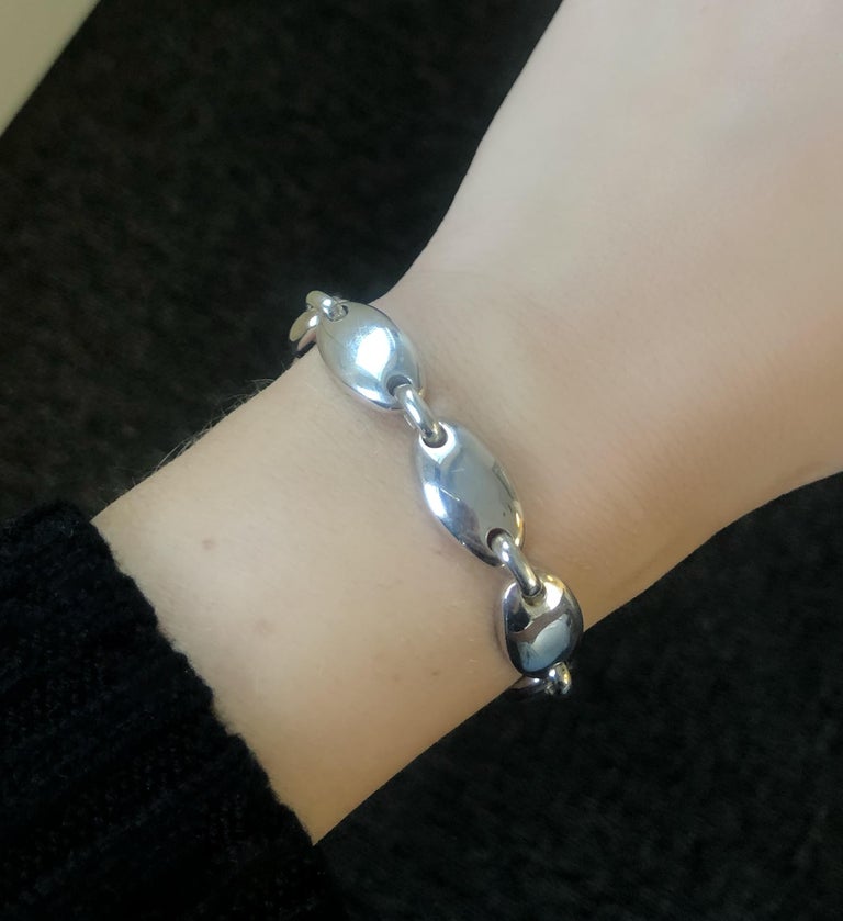 Tiffany and Co. Sterling Silver Pebble Bracelet at 1stDibs