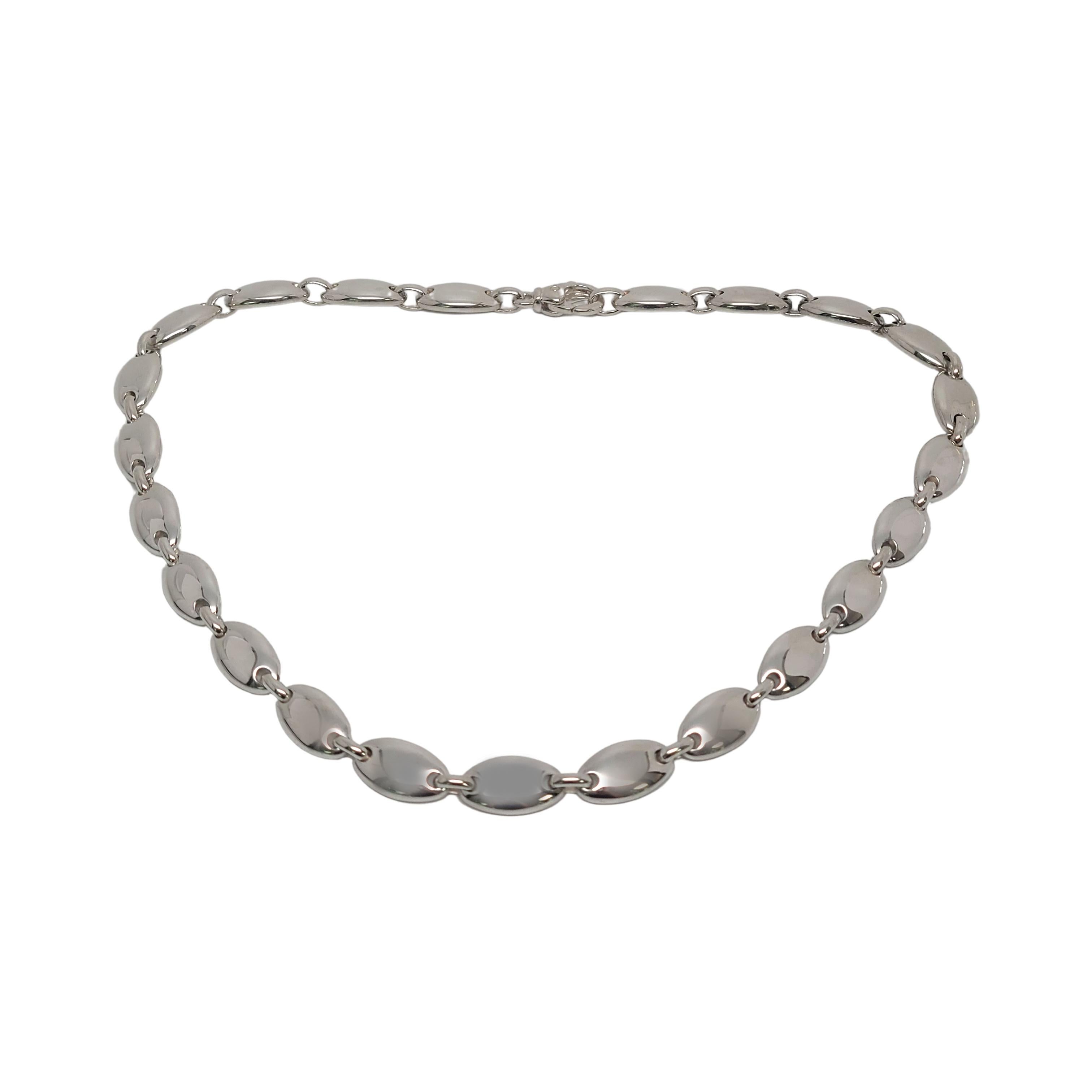 Tiffany & Co sterling silver pebble oval link 20