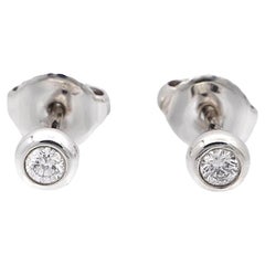 Tiffany & Co. Sterling Silver Peretti Diamond by The Yard .14ct TW Stud Earrings