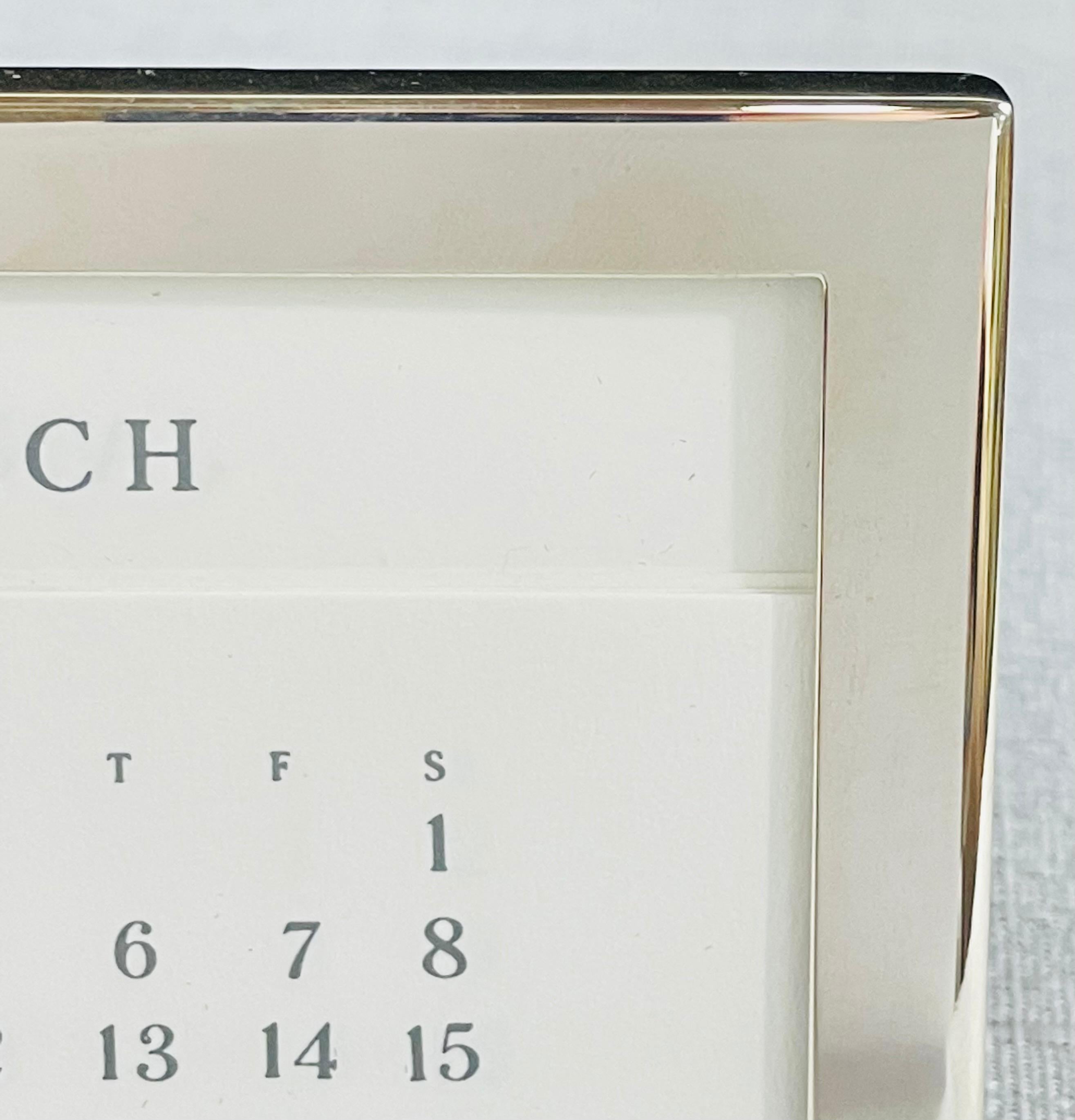 Mid-Century Modern Tiffany & Co. Sterling Silver Perpetual Desk Calendar