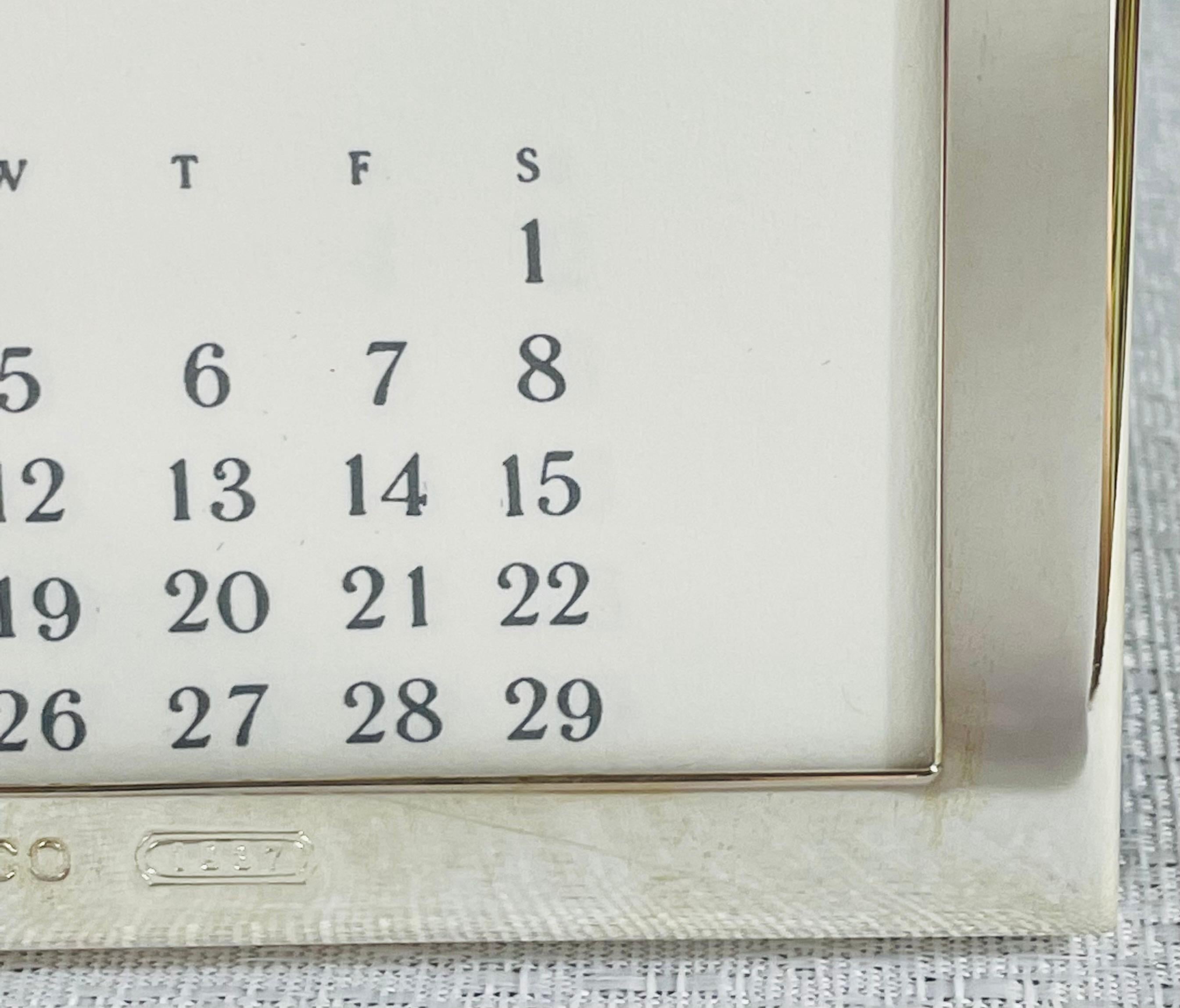 North American Tiffany & Co. Sterling Silver Perpetual Desk Calendar