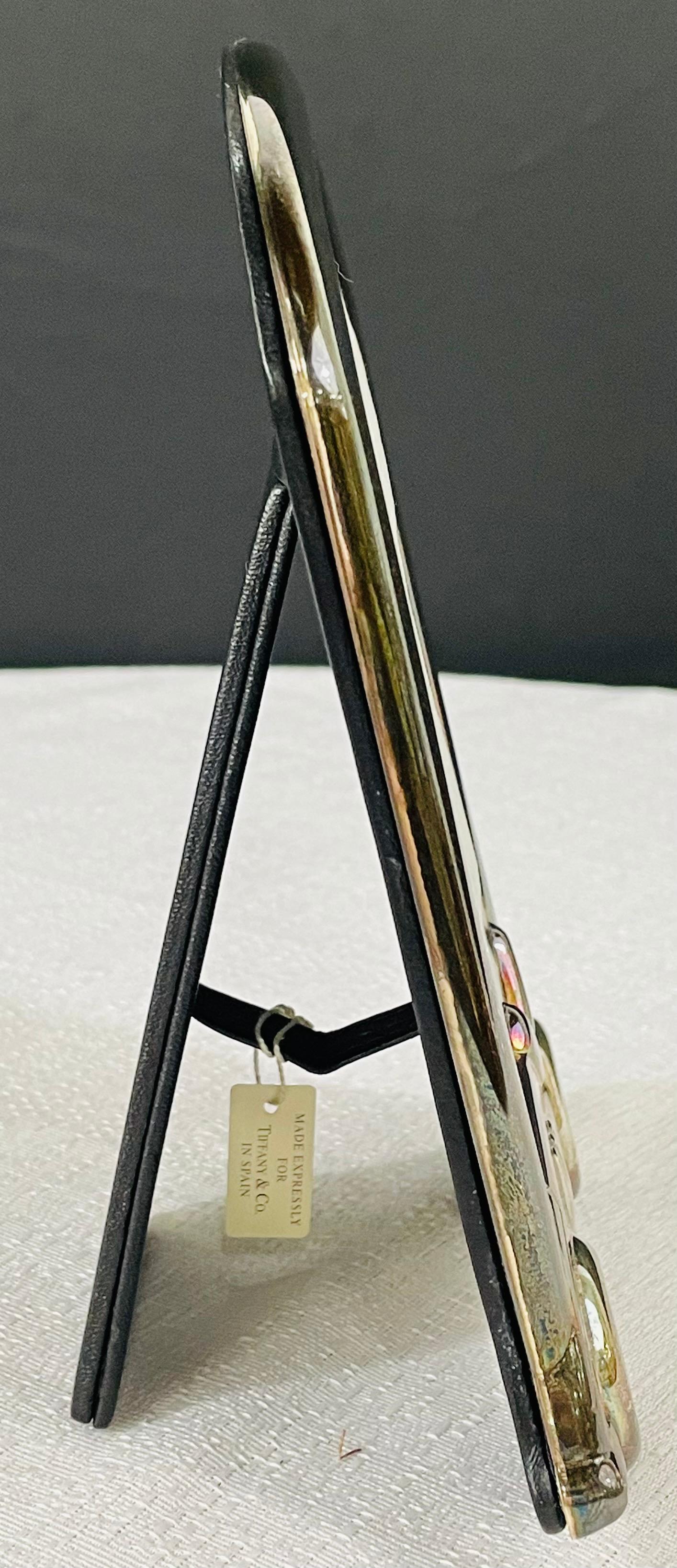 Modern Tiffany & Co Sterling Silver Picture Frame with Car Design
