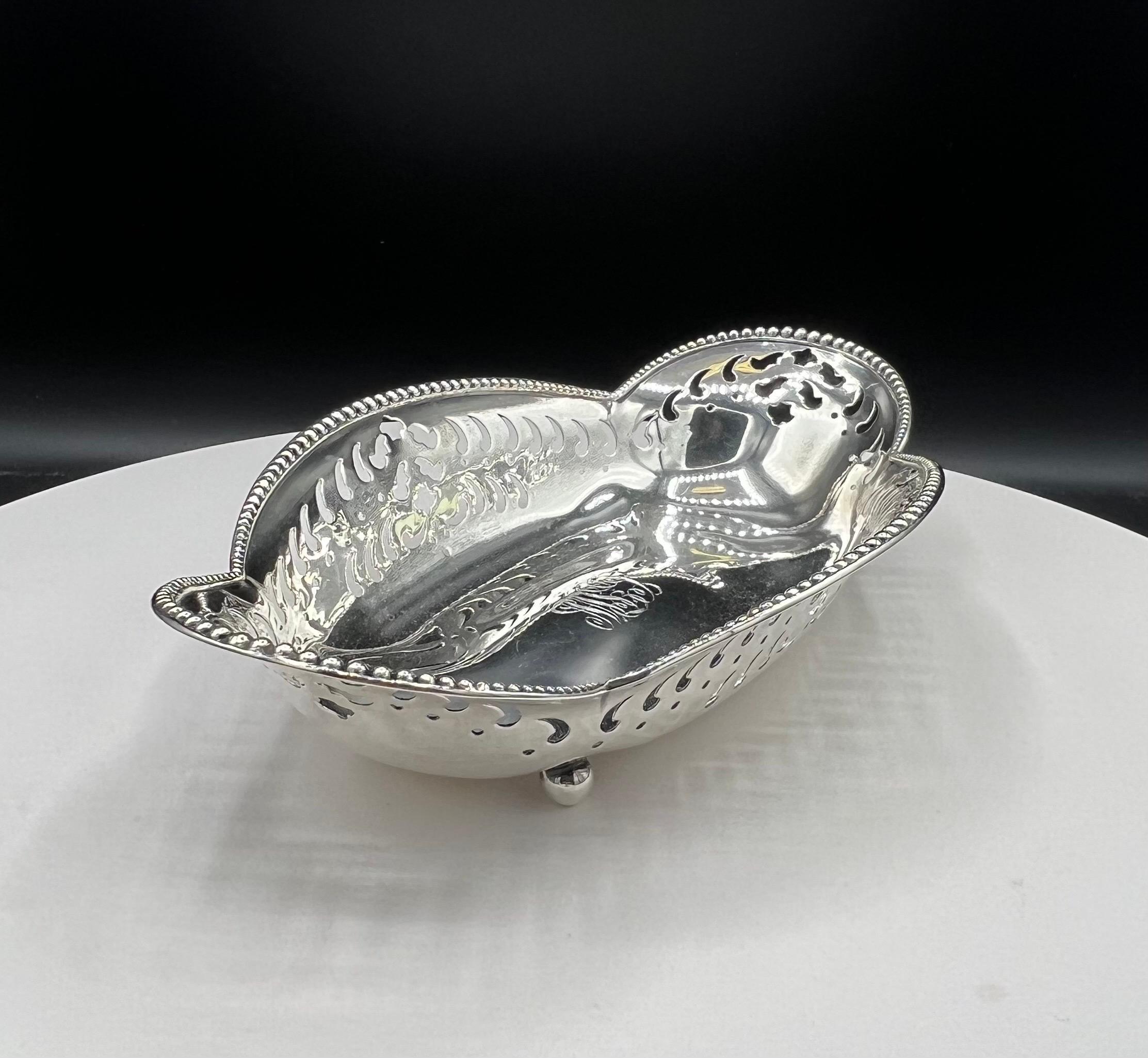 Tiffany & Co., Sterling Silver pierced Condiment Dish For Sale 6