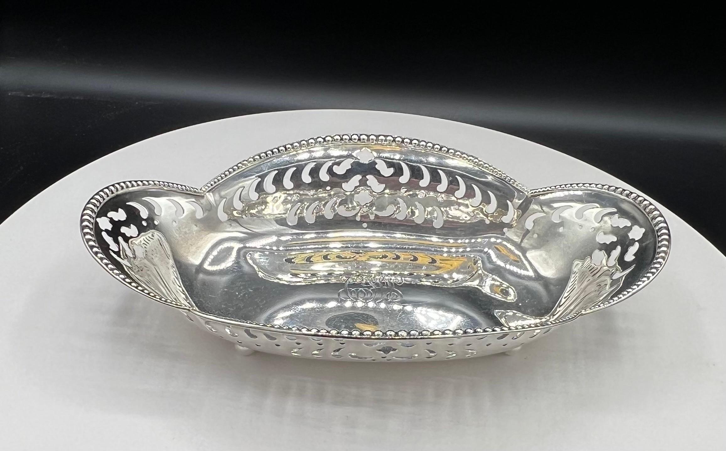 Tiffany & Co., Sterling Silver pierced Condiment Dish For Sale 11