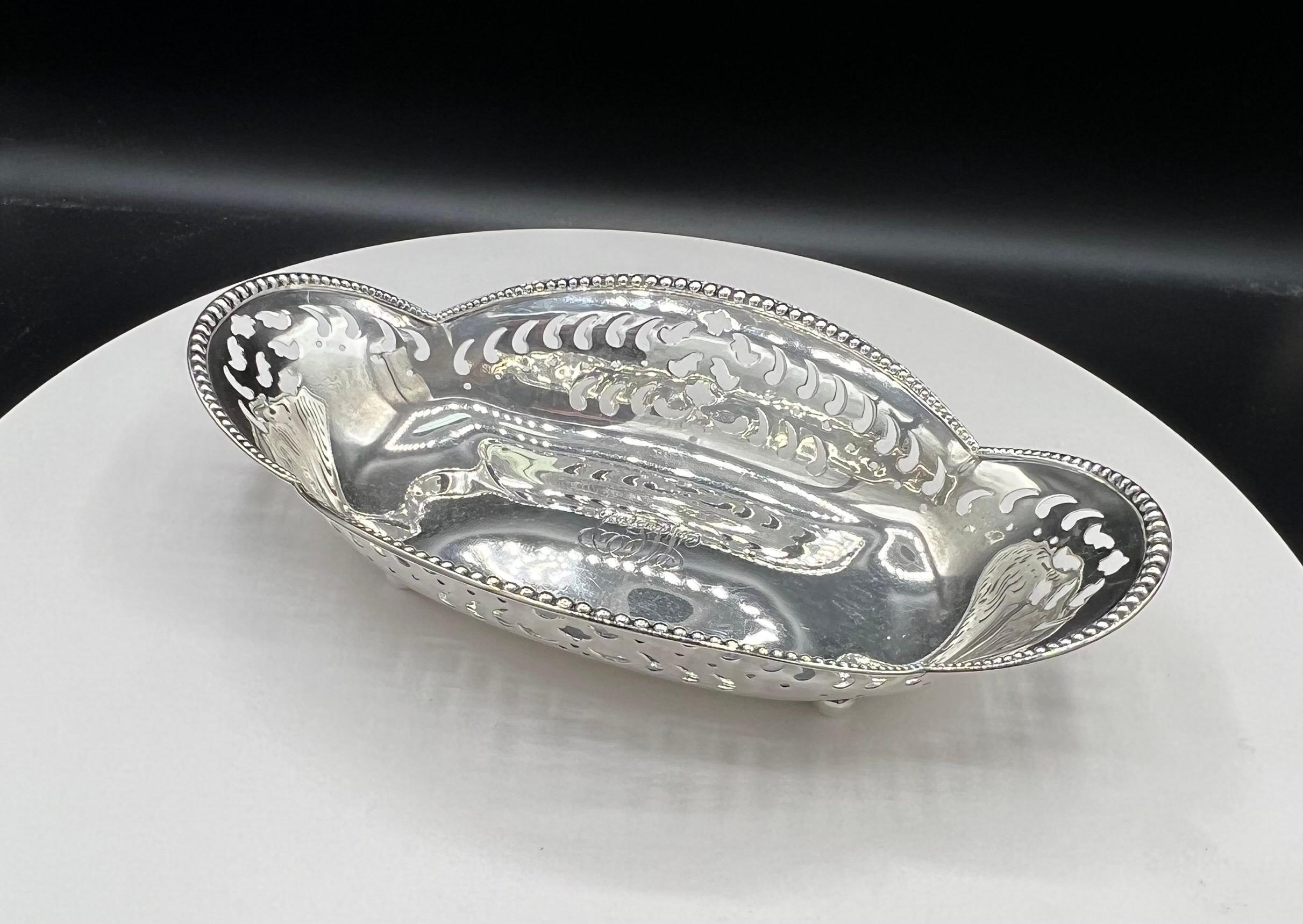 Tiffany & Co., Sterling Silver pierced Condiment Dish For Sale 12