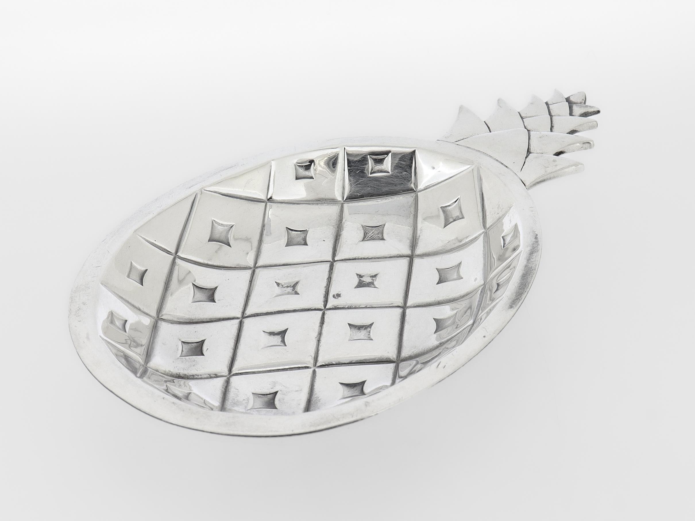 Tiffany & Co. Sterling Silber Ananas Candy / Bonbon Dish oder Vide Poche (Moderne) im Angebot