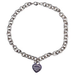Tiffany & Co. Sterling Silver “Please Return to Tiffany” Heart Tag Necklace 16’’