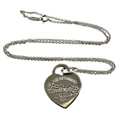 Tiffany & Co. Sterling Silver “Please Return to Tiffany” Heart Tag Pendant Neckl