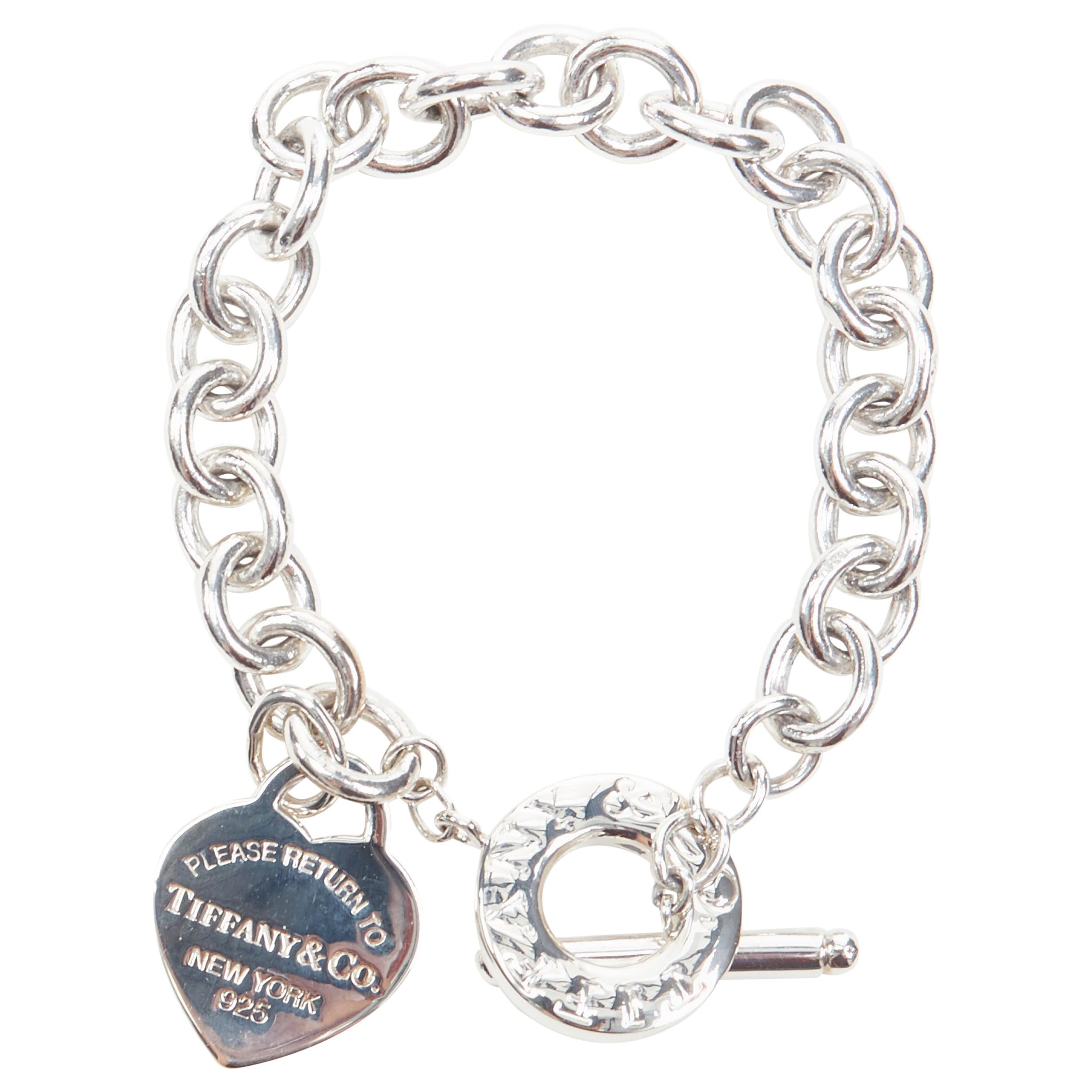 TIFFANY & CO. sterling silver Please Return To Tiffany New York toggle bracelet