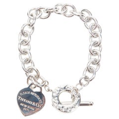 TIFFANY & CO. bracelet à cheville en argent sterling "Please Return To Tiffany New York"