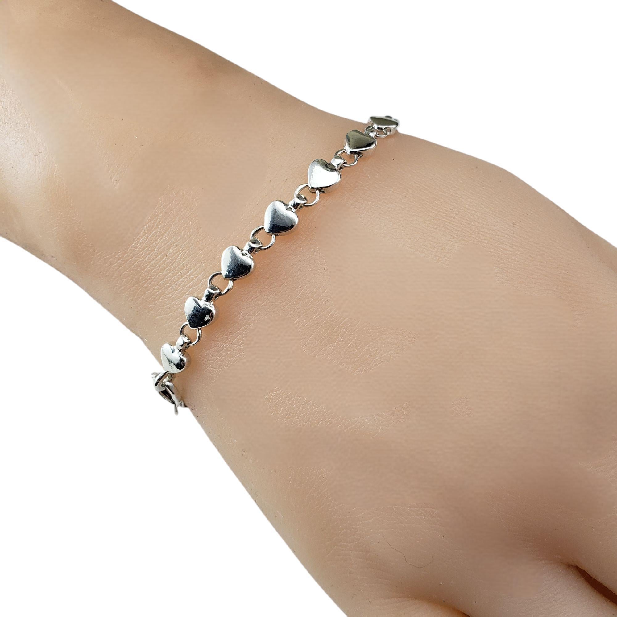 Tiffany & Co. Sterling Silver Puff Heart Link Bracelet #21177 2