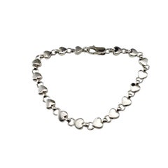 Tiffany & Co. Sterling Silver Puff Heart Link Bracelet #21177