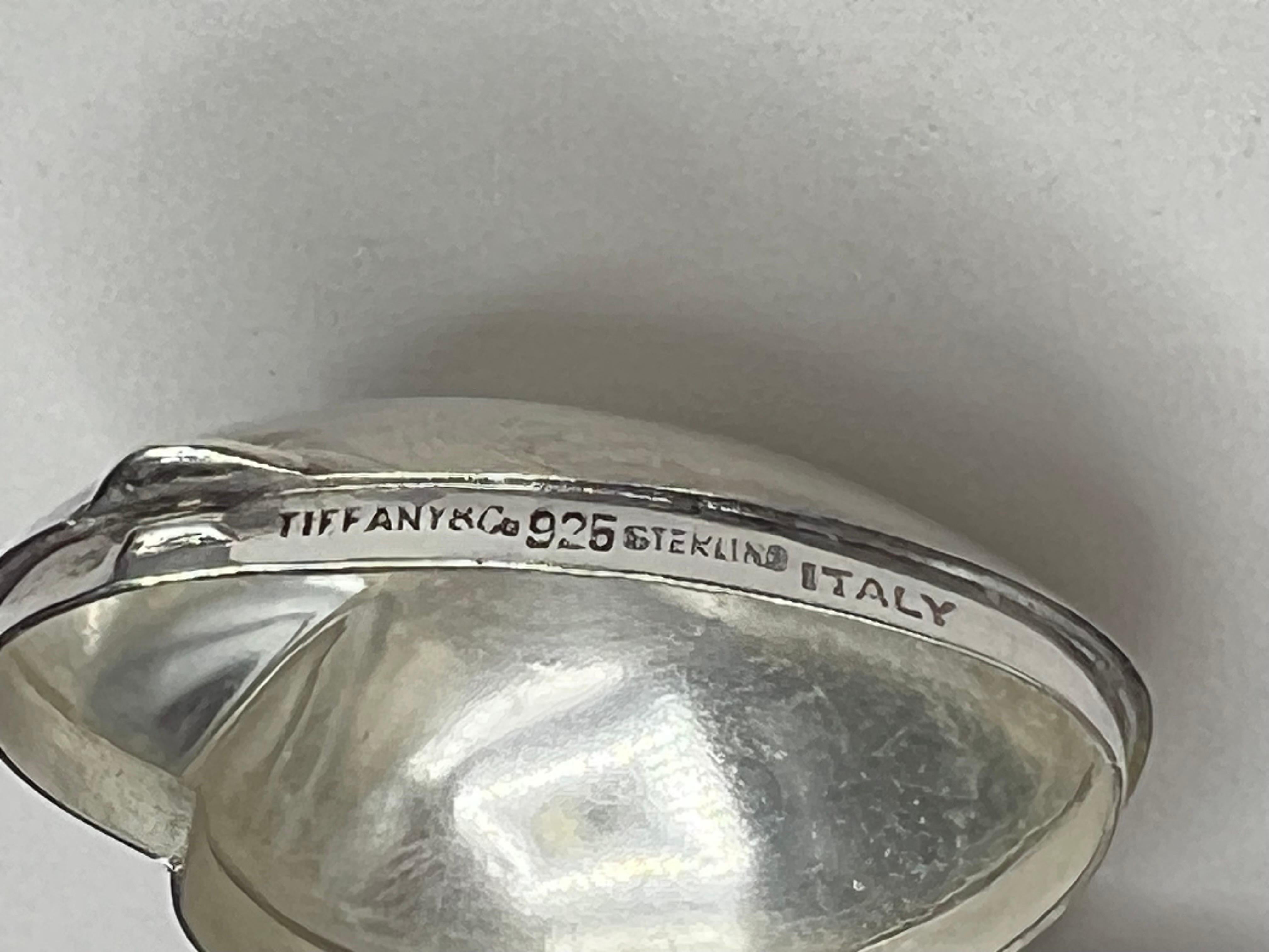 Italian Tiffany & Co. Sterling Silver Puffed Heart Pill Box