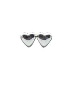 Tiffany & Co. Sterling Silver Puffy Heart Stud Earrings with Pouch #24753