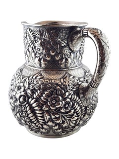 Tiffany & Co. Repousse in argento Sterling 1901 5,5 pts Brocca d'acqua #18206