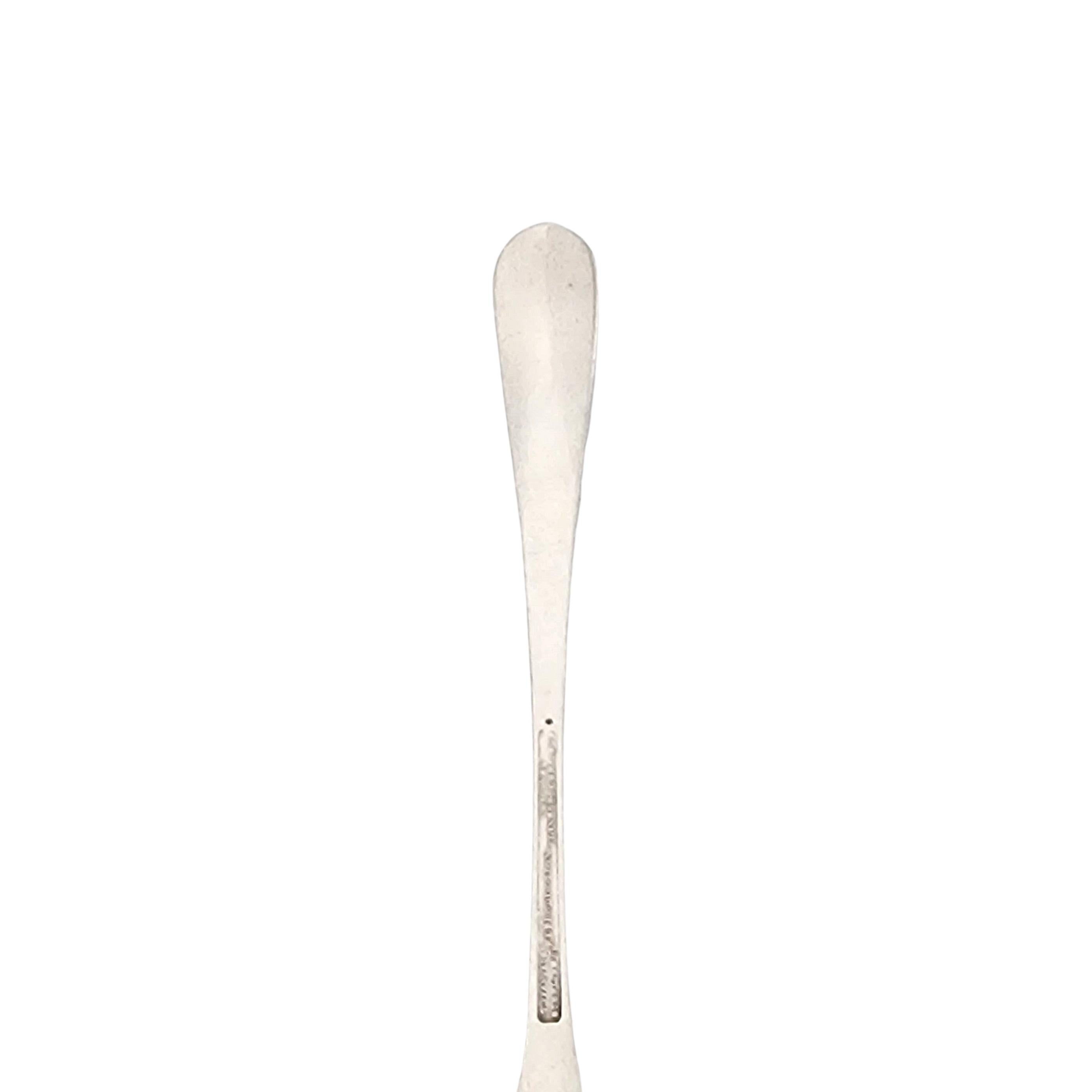 Sterling silver reproduction Edinborough ladle with monogram by Tiffany & Co.

Monogram appears to be H

This small ladle features a simple and classic rounded handle design. Does not include Tiffany & Co box or pouch. The M mark on this spoon dates