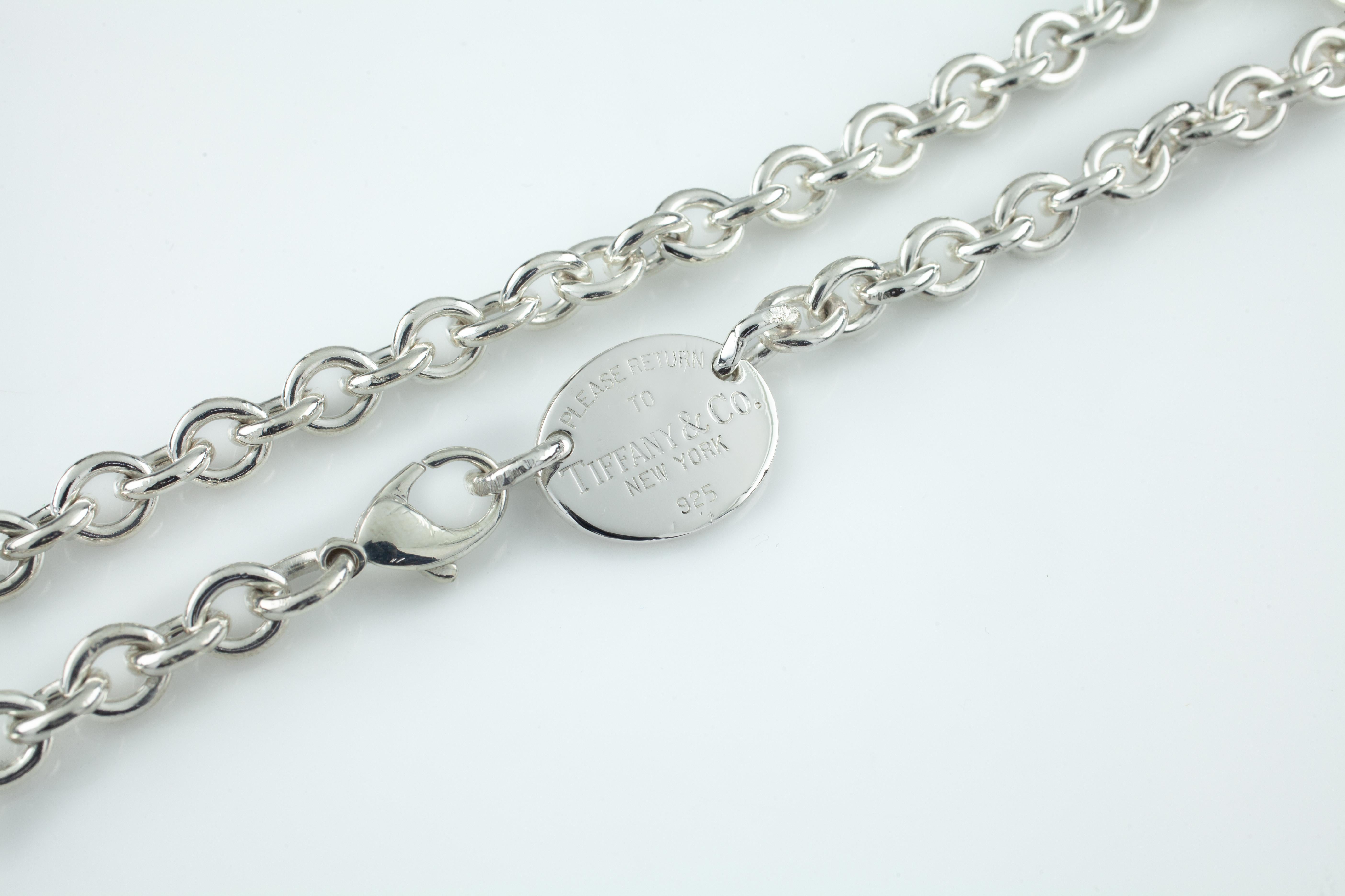 da uomo o donna Tiffany & Co. Collana con charm ovale 