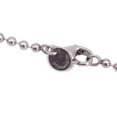 Tiffany & Co. Sterling Silver Return To Oval Tag Ball Chain Necklace