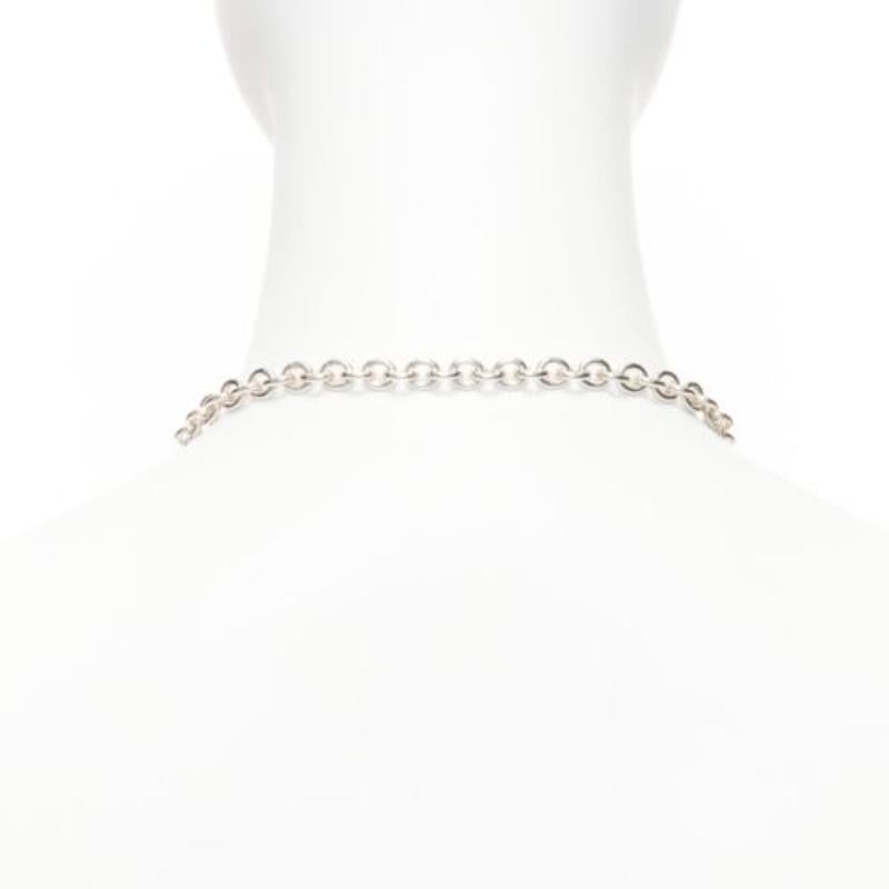 TIFFANY & CO sterling silver Return To pendent short choker necklace For Sale 1