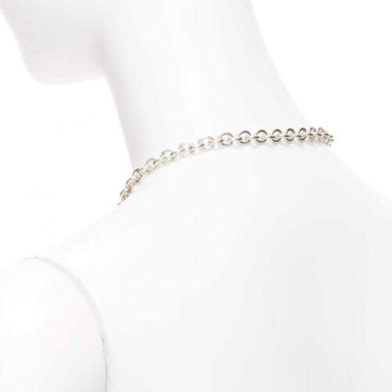 TIFFANY & CO sterling silver Return To pendent short choker necklace For Sale 2