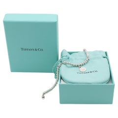 Tiffany & Co. Sterling Silver Return to Tiffany 4MM Bead Tag Charm Bracelet