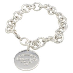 Tiffany & Co. Sterling Silver Return To Tiffany Circle Charm Link Bracelet