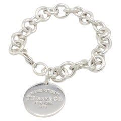 Tiffany & Co. Sterling Silver Return To Tiffany Circle Charm Link Bracelet 