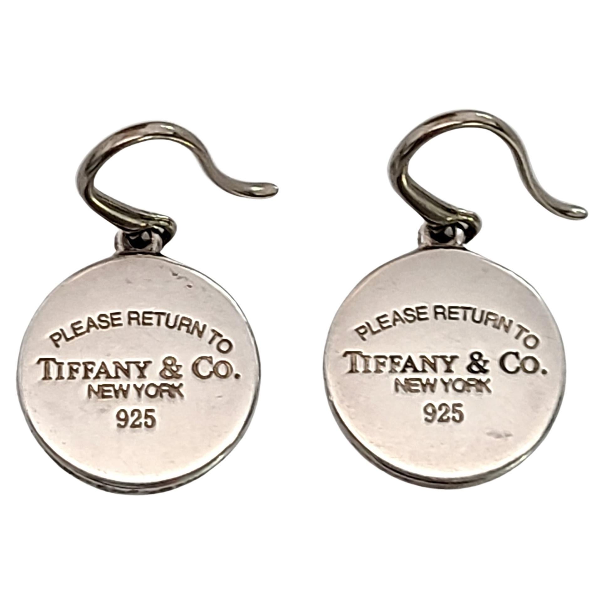 Tiffany and Co. Sterlingsilber-Ohrringe, Rückgabe an Tiffany, baumelnde  Scheiben bei 1stDibs