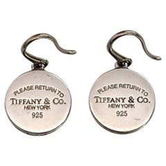 Tiffany & Co. Sterling Silver Return to Tiffany Dangle Disc Earrings