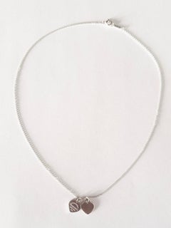 Tiffany & Co. Sterling Silver Return to Tiffany Double Heart Necklace