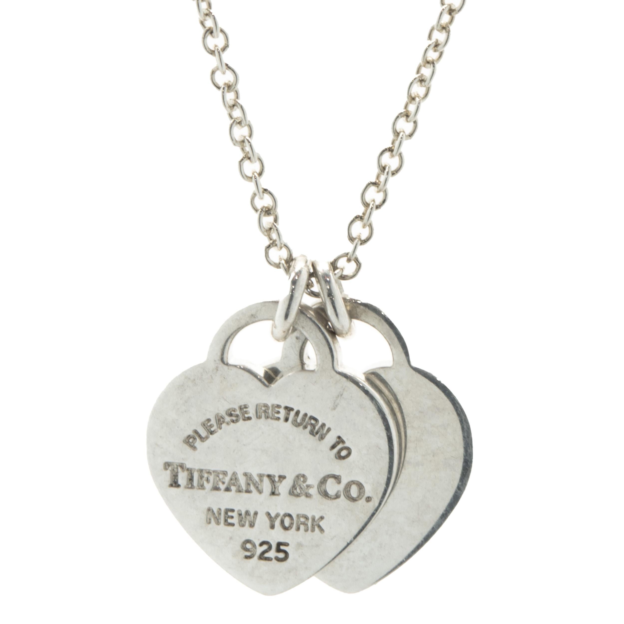 Designer: Tiffany & Co. 
Material: sterling silver
Dimensions: necklace measures 16-inches
Weight: 2.93 grams
