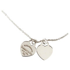 Tiffany & Co. Sterling Silver Return to Tiffany Double Heart Necklace