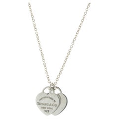 Tiffany & Co. Sterling Silver Return to Tiffany Double Heart Necklace