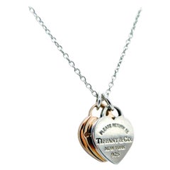Tiffany & Co. Sterling Silver Return to Tiffany Double Heart Tag Necklace
