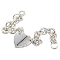 Tiffany & Co. Sterling Silver Return To Tiffany Heart Chain Link Tag Bracelet