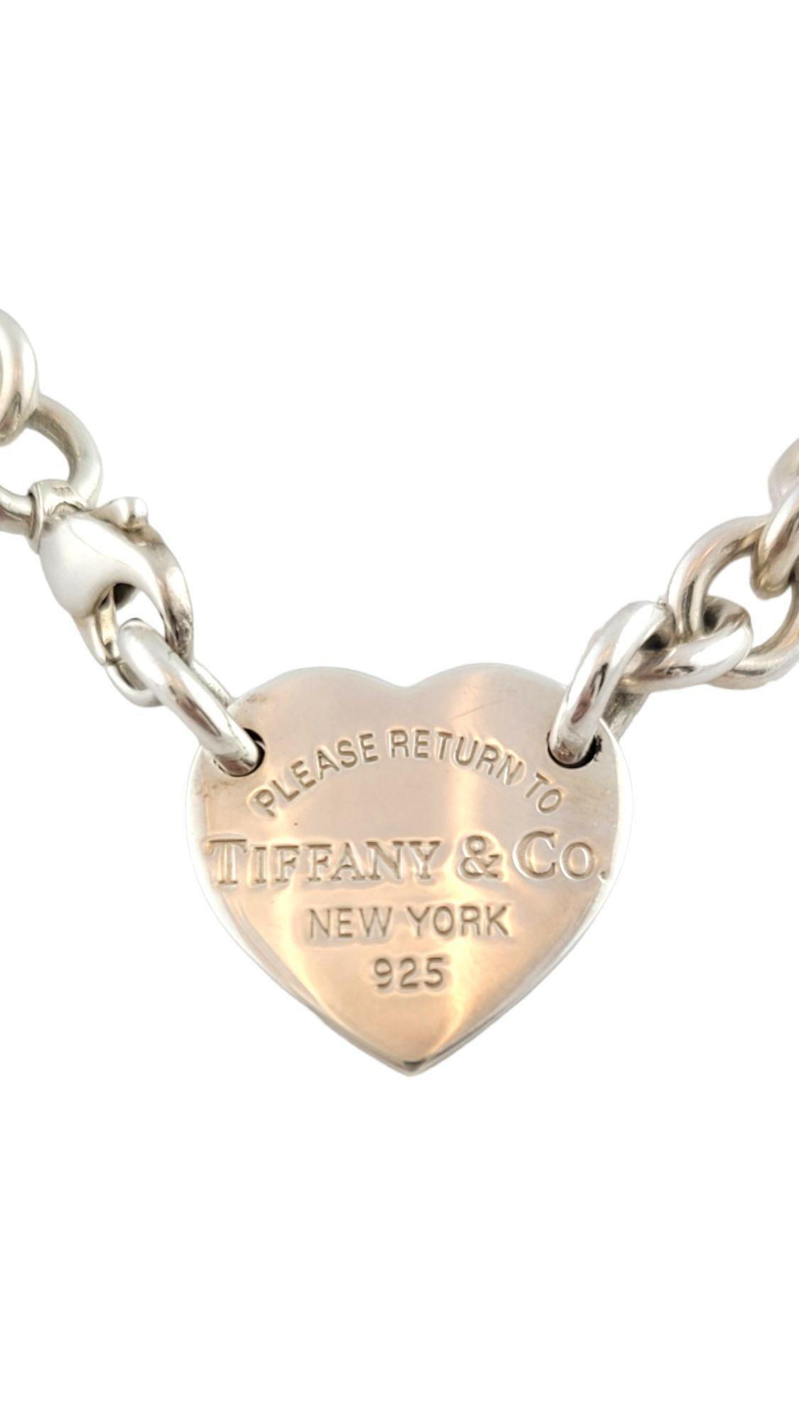 Gorgeous link necklace with return to Tiffany heart tag crafted from sterling silver by creator Tiffany & Co.!

Length: 15