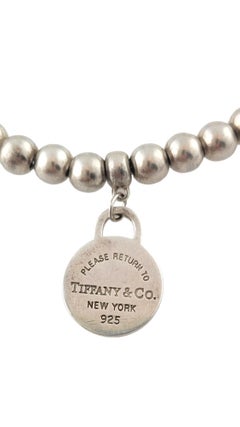 Tiffany & Co. Sterling Silver Return to Tiffany Heart Tag Bead Bracelet #17391